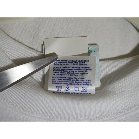 Vtg MC Energy Sportswear Sweatshirt Womens L White Embroidered USA Teddy Bear - Picture 7 of 11